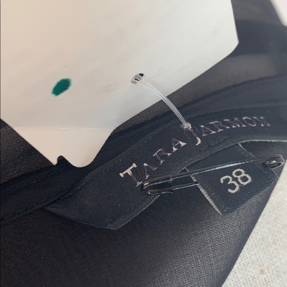 TARA JORMON Black Dress with Silk Insert Sz FR 38 - Picture 8 of 11